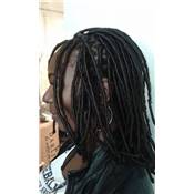 Coiffure faux locks avec  mèches kinky